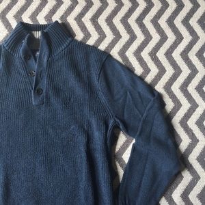 Nautica Fisherman Size Medium Blue Sweater